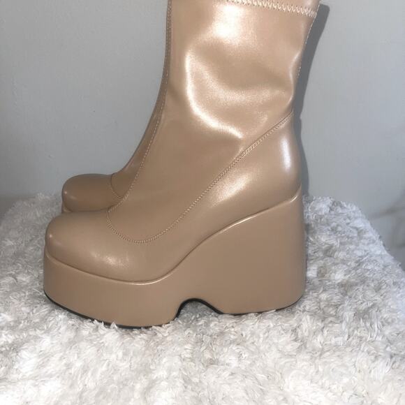 Rag & Co Purnell Platform Wedge Booties - Picture 4 of 9